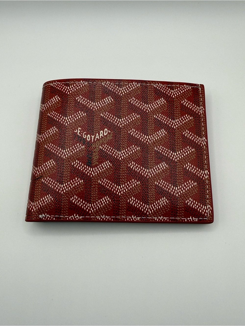 Goyard Red Chevron Bifold Wallet